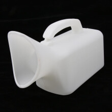 Handheld Portable Mobile Urinal Toilet Urine Pee Bottle for Woman Men follow, Women use white 1000ml