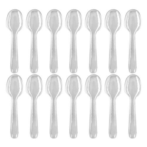 300Pièces Cuillères Mini Transparent, Couverts Jetables