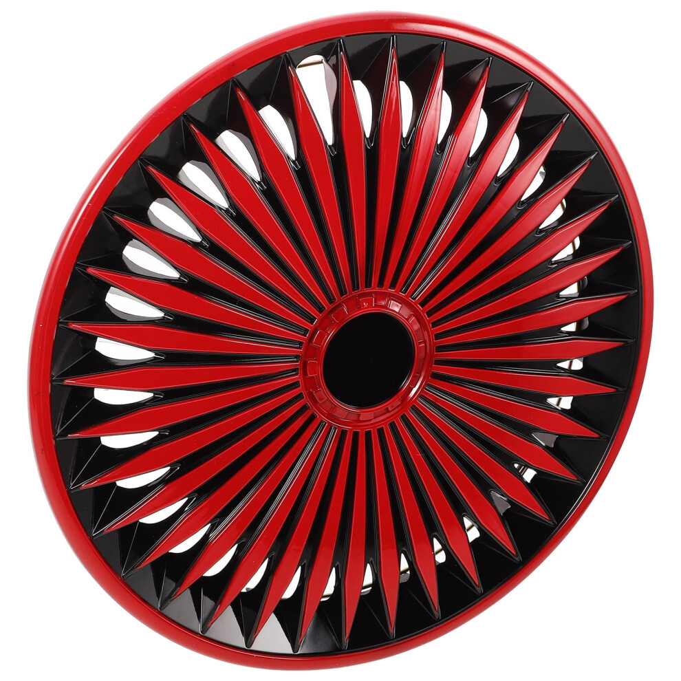 1Pack Decorative Wheel Hub Caps Steel Pp Material Protective Car Accessory 12-Inch Black/Red 9426043918712