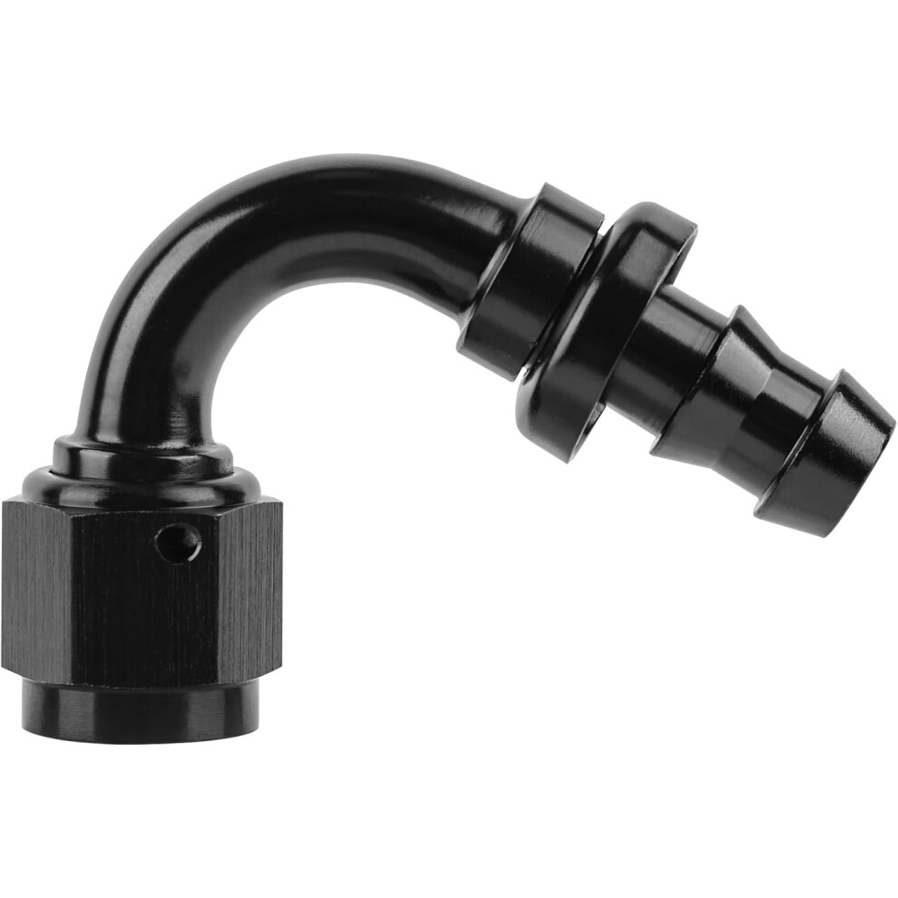 12An 120 Degree Push Lock Hose Fitting End Black 9426043798840