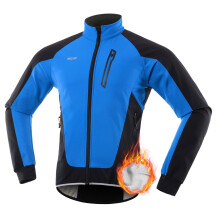Thermal Fleece Cycling Jacket for Men – Waterproof & Windproof, Compatible with MTB and Road Biking