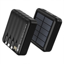 Xhy Solar Power Bank Portable Charger External Battery Backup Fast Charging 4 USB for All CellPhones, Tablets, and Electronic Devices