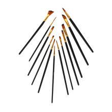 48Pcs Watercolor and Acrylic Paint Brushes Black Handle for Painting