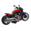 Moto Pull-Back rossa in scala 1:12 16x7x8, 3x celle 1