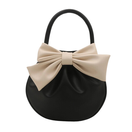 Sac cabas rétro plissé avec anse à nœud