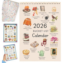 Calendario "Lista dei desideri" 2026 - Rilegatura a spirale blu