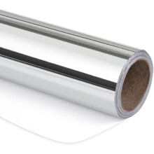 Rollo de papel de regalo metalizado plateado de 43,2 cm x 20 m