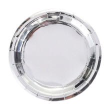 Disposable Paper Plates Silver, Silver Camping Plates Birthday Party Tableware Supplies Durable Party Plate For Parties, Dinner, Holiday