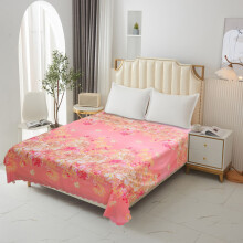 Prostěradlo s květinovým vzorem 200x230cm polyester, velikost Queen/King