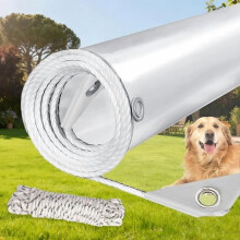 Prelată din vinil PVC transparent de 14 mil cu inele de fixare