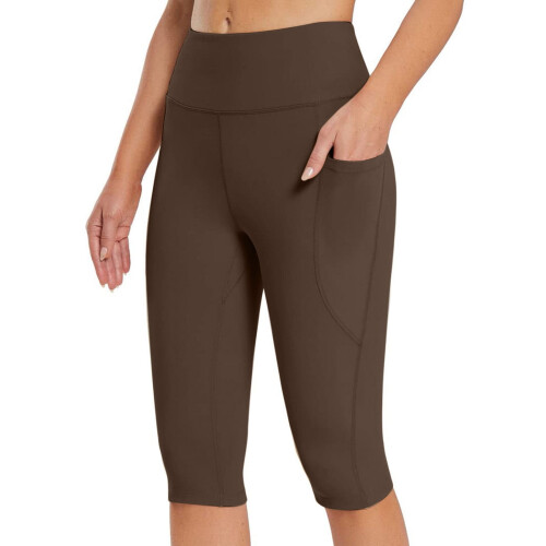 Dames wandelcapri's, sneldrogende, effen cargo cropped yogabroek