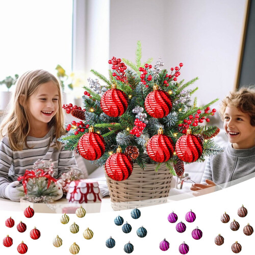 6-delat set med julgranskulor