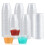 Pahare de plastic ACDANC cu capac, pachet de 50, 3 oz 1