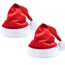 2pcs Santa Hats for Adults and Kids