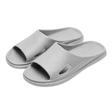Ediodpoh Men and Women Slippers Bathroom Home Slippers Summer Beach Solid Color Flat Bottom Home Sandals Men's Slippers Grey 7.5