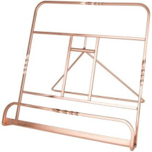 Copper-Plated Metal Cookbook Stand 10"8.5", Rose-Gold Wire Frame for Recipes/Tablets/Books – Stylish Kitchen Gift