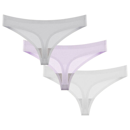 Γυναικεία καλοκαιρινά εσώρουχα lulshou3-Pack με χαμηλή μέση, χωρίς ραφές, αναπνεύσιμα,