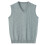 Men's V-neck sweater vest solid color knitted1pc 1