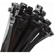 18" Black Heavy Duty Zip Ties (100 PK), 200 LBS, UV Resistant, Indoor/Outdoor, Extra Long Cable Ties