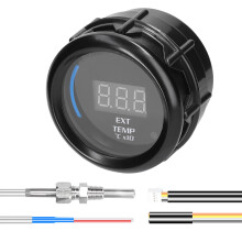 Exhaust Gas Temperature Gauge with Alarm, LED Display (40-120C), Compatible with X10