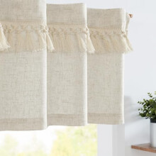 Mantovana per finestra in misto lino beige 50x16 pollici