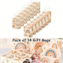 14 st presentpåsar av kraftpapper med handtag