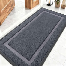 Waterdichte binnen-/buitendeurmat, geschikt voor alle seizoenen, gemaakt van natuurlijk rubber, kleurecht, gemakkelijk schoon te maken, 119 x 58 cm,