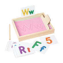 Montessori Sand Tray Deep Wooden Sand Writing Tray for Drawing Painting Kids Pink