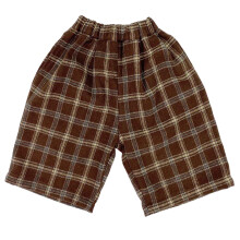 Boys Casual Pants Spring Summer Fashion Plaid Printed Elastic Waist Wide Legs Pants Toddler Comfort School Wear Pants,Coffee,3-4 Years