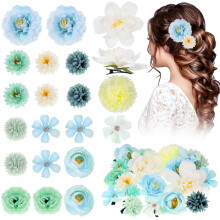 21-teiliges Set Blumenhaarspangen für Damen und Mädchen, Rosenhaarspangen, Boho-Haarspangen, floraler Braut-Haarschmuck für Hochzeiten und