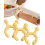 Silikon-Topfgriff-Spatelhalterung, rutschfest, 3er-Pack, Gelb 1