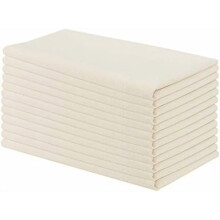 Torchons en coton naturel – Beige non blanchi, 68,5 x 68,5 cm, non pelucheux, très absorbants, épais et unis – Lot de 13