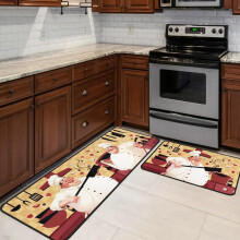 Chef Kitchen Rugs Set of 2 – Non-Slip Washable Floor Mats