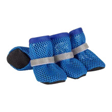 Sapatos respiráveis de malha para cães, sola macia, confortáveis, protetores para animais de estimação, ideais para passeios ao ar livre, com