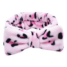 Haarband mit Schleife, Haarband mit Schleife aus Korallenfleece, elastisch, für Damen, zum Waschen, Schminken und Duschen - Stil 3;
