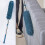 Varinha extensível para pó, 96,5 cm, cabeça eletrostática, flexível para locais altos e frestas, lavável e reutilizável – compatível com 1