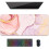 XL Gaming Desk Pad 31,5x11,8", Αδιάβροχο, Ραμμένο Άκρο, Αντιολισθητικό, Σχεδιασμός Ροζ Μαρμάρου 1