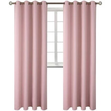 Room Darkening Curtains 120 Inches Long - Grommet Thermal Insulated Drapes Window Treatment Curtains for Bedroom, 2 Panels, 52 x 120 Inch, Baby Pink