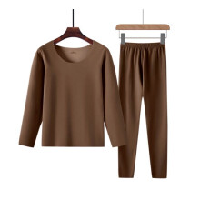 Dámská teplá flanelová pyžamová sada, kulatý výstřih, silný fleece, dlouhý rukáv, plus velikost L-4XL, útulné plyšové oblečení na