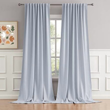 Silver Grey Room Darkening Curtains 52x108 Inch 2 Panels