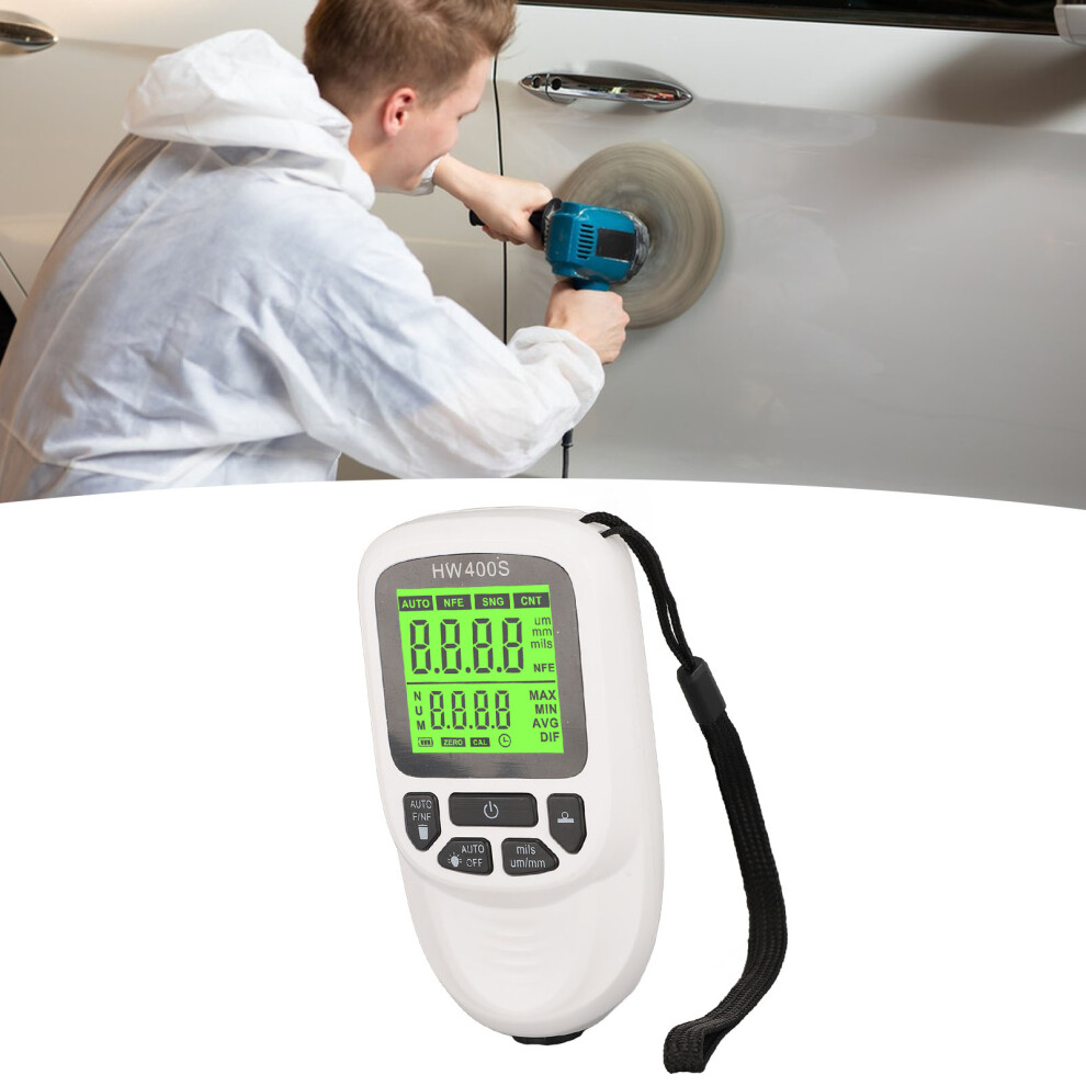 Professional Coating Thickness Gauge 0-2000Um, High Accuracy, White 7891384655510