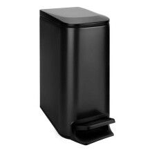 Stainless Steel Trash Can with Lid 6L Matte Black