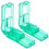 2er-Pack Tablettenteiler, professioneller Tablettenteiler zum Halbieren kleiner oder großer Tabletten (Blau) 1