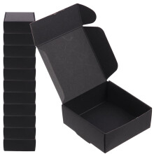 25 Pcs Mailing Carton Cardboard Shipping Boxes Poly Mailers with Lids Gift Bulk Black