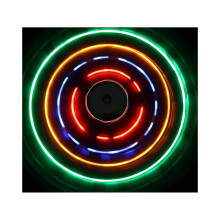 1Pack Pc Usb Fan Silver Circular Metal Plastic For Laptops Desktops Cooling Led Patterns Display