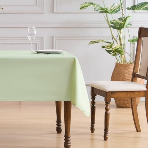 Sage Green Polyester Tablecloth 60x120in 1 Pack