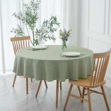 Toalha de mesa redonda texturizada em jacquard, resistente a derramamentos e sem rugas, 178 cm (70"), verde sálvia – compatível com mesas