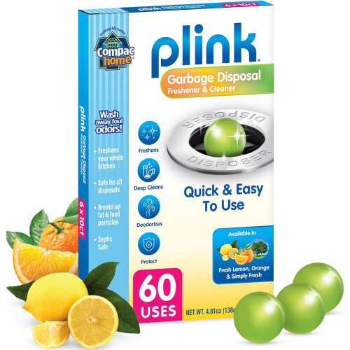 Detergente e deodorante per tritarifiuti Plink (confezione da 60)
