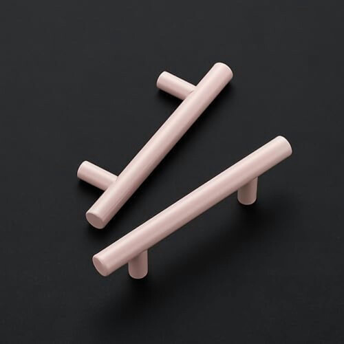 Pink Stainless Steel Cabinet Pulls 5 Inch 12 Pack