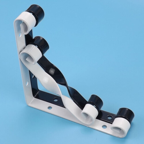 Suporte de ferro branco para prateleira de garagem (2 peças) - 38 x 15 cm (15 x 5,9 polegadas)
